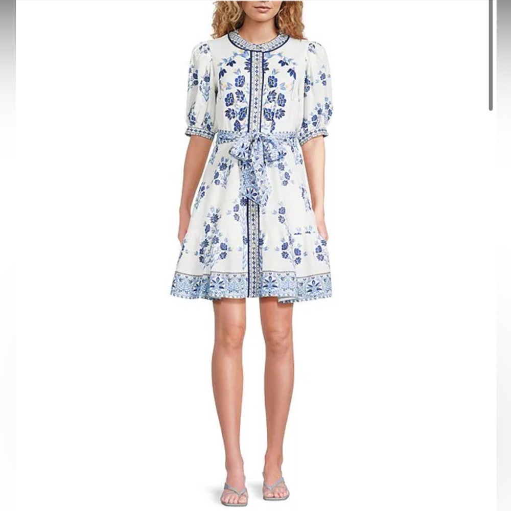 Floral Blue and White Women's Skirt